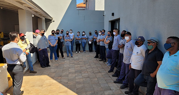 SETH se reúne com trabalhadores da empresa GF Disk Limpeza